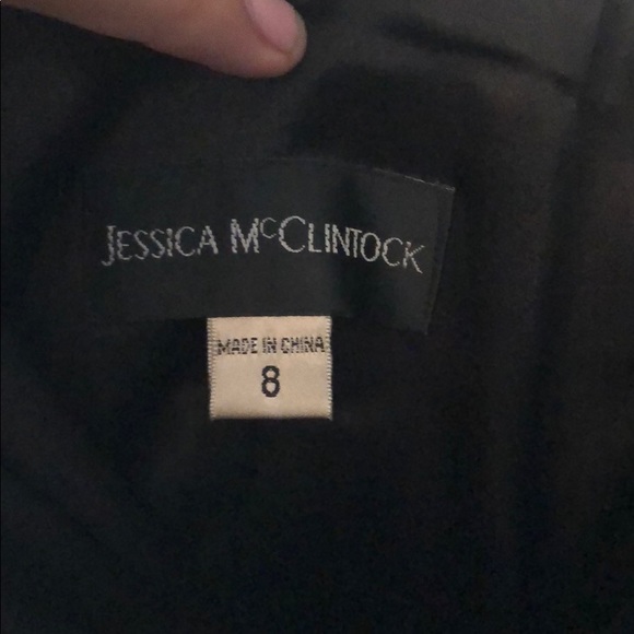 JESSICA MCCLINTOCK BLACK AND GOLD STRAPLESS DRESS - Picture 6 of 6